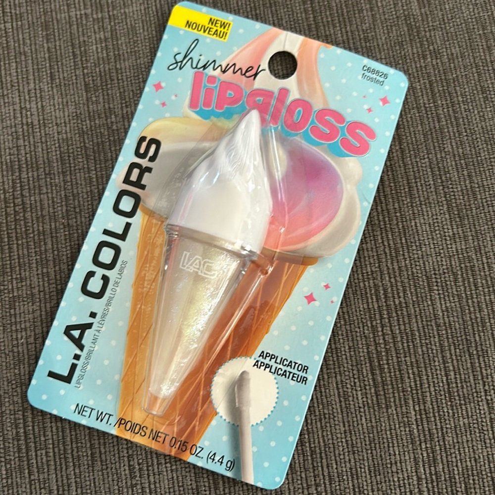 LA COLORS Shimmer Lip gloss Ice cream C68826 frosted